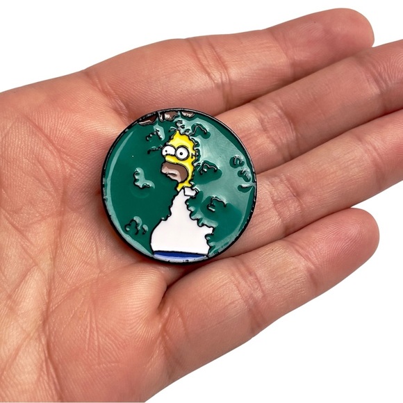 Homer Simpson Hiding in Bush Meme Enamel Pin Funny The Simpsons Brooch Badge - Picture 4 of 6